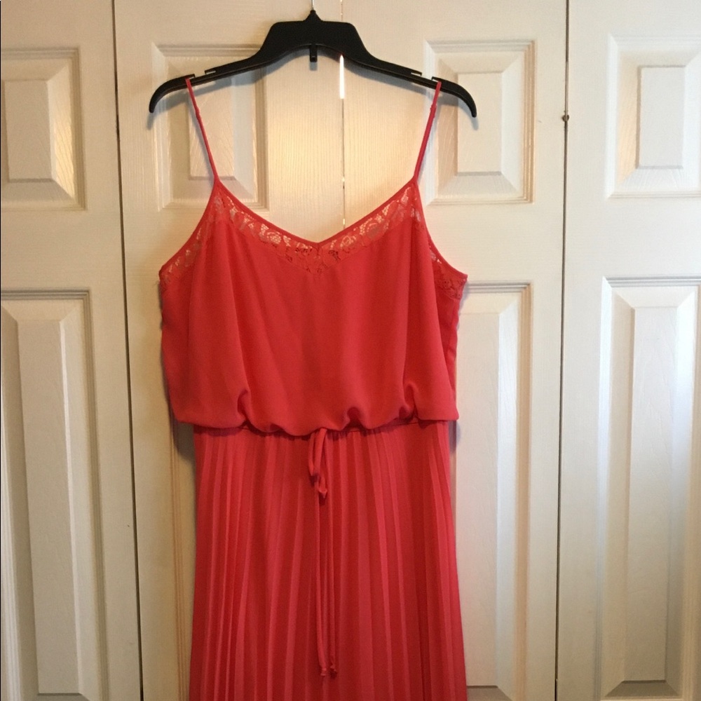 Coral Long Flowy Dress